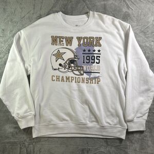New York X Cowboys Saints Color 1995 World‎ Championship Crewneck Large NWOT
